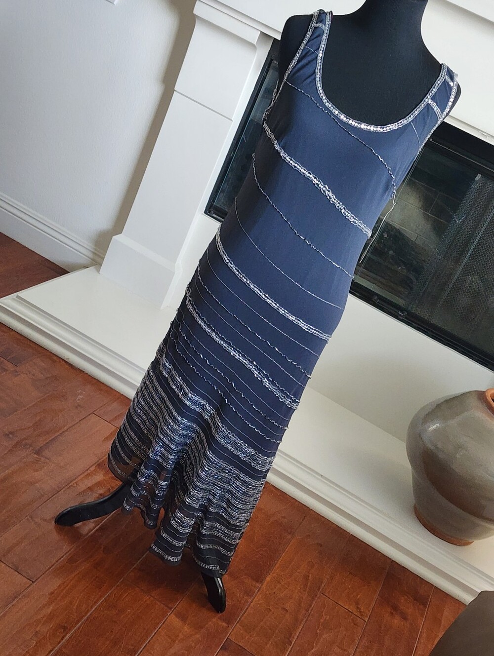 J Kara Asymmetrical Dress in Grayish Purple (Grylus)